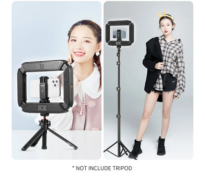 Rechargable Smartphone Video Rig Vertical Shooting LED Ring Light LED Video Light DSLR Smartphone Handle Vlog Grip