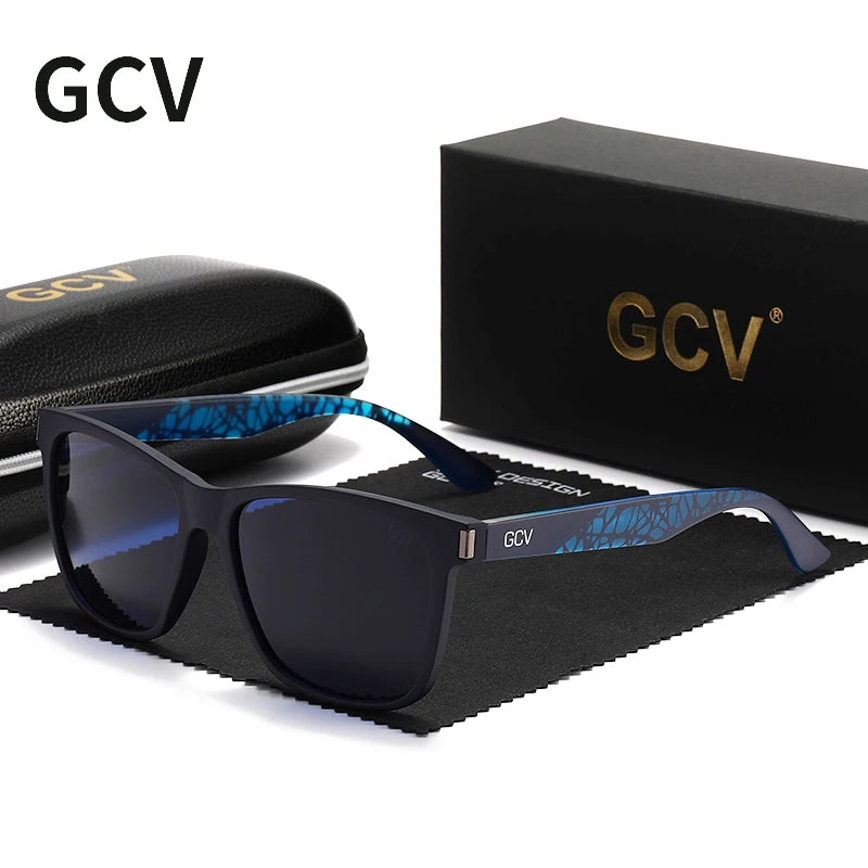 Ultralight TR90 Square Polarized UV400 Mirror Sports Sunglasses for Men Women