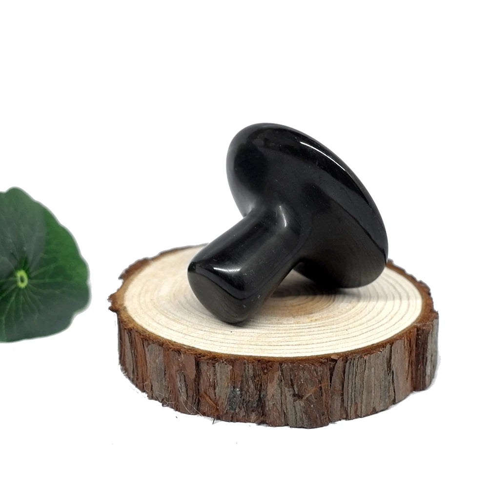 5.5x4cm Rose Quartz Mushroom Massage Stone Crystal Jade GUASHA Facial Body Foot Thin Anti-wrinkle Relaxation Beauty Health Care