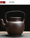 Chinese Purple Clay Tea Pot Chinese Kung Fu Large Capacity With Filter Handle Hand-painted Teapot Kettle Set
