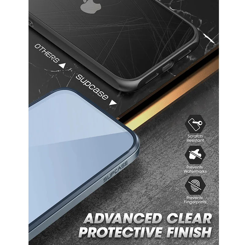 For iPhone 13 Pro Case 6.1 inch (2021) UB Edge Slim Frame Clear Case with TPU Inner Bumper & Transparent Back Cover