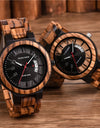 Calendar Zebra Wooden Watches Men Luxury Brand Quartz Wristwatch Man Show Date Colorful Strap