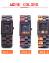 Women Watches Top Brand Luxury Ebony Wood Quartz Wristwatch