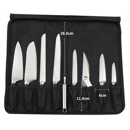 Durable Portable Multi-slot Knife Bag Carry Case Bag Oxford Outdoor Picnic Chef Utensils Storage Pocket Knives Roll Bag Tool