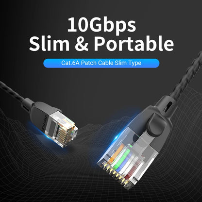 Ethernet Cable Cat 6 A 10Gbps UTP RJ 45 Slim Ethernet Patch Cable Cat6 A Lan Patch Cord for Modem Cable Ethernet RJ45