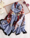 Women Summer Silk Scarves Shawl Lady Wrap Soft Female Echarpe Designer Beach Stole Bandana foulard muffler