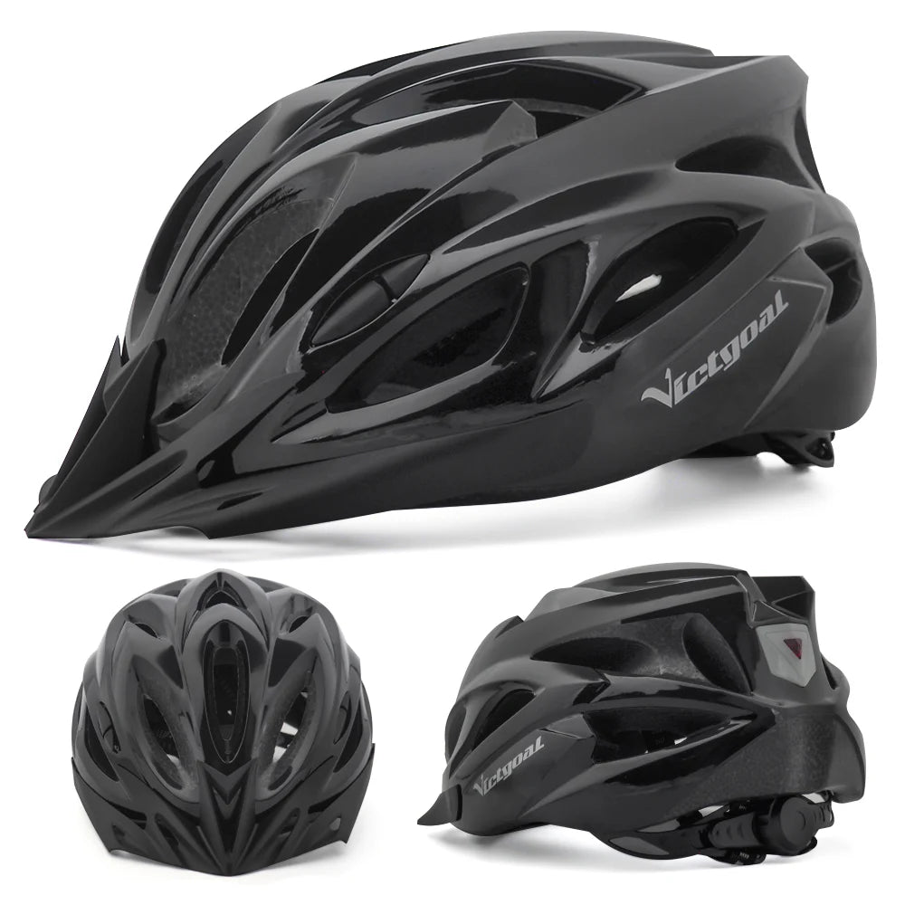 Ultra Light LED Cycling Helmet With Visor For Road And Mountain Bike