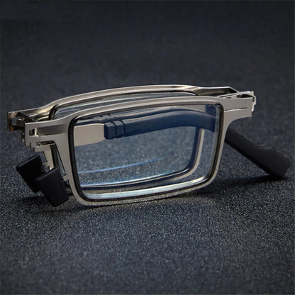 Metal Round Oval Square Presbyopia Folding Reading Glasses Men Anti-Blue Light Blocking Reader Computer Eyeglasses Frame