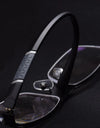 Metal Half Frame Male‘s Reading Glasses Square Fashion Eyeglasses Women Business Anti-Blue Diopter Glasses+4