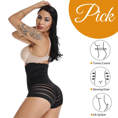 Women Body Shaper High Waist Briefs Slimming Underwear Butt Lifter Waist Trainer Tummy Control Panties Belly Girdle Panty