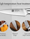 Germany Steel 3.5 " Paring Knife Stainless Steel Anti-Slip Ergonomic Red Sandalwood Handle Fruit Paring Knife Kitchen