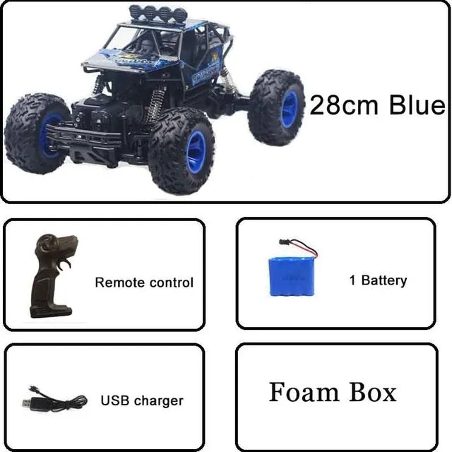 112 Scale Four Wheel Drive RC Monster Truck With LED Lights