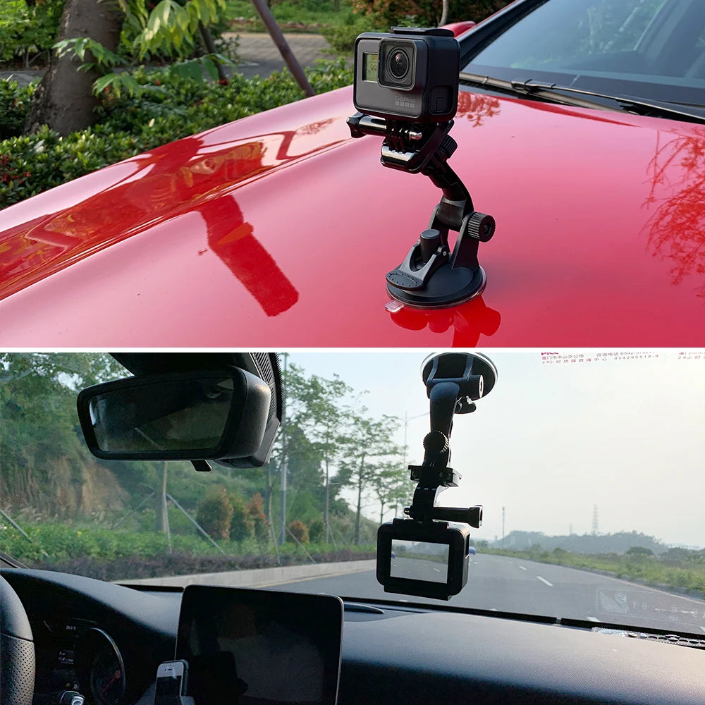 for Go Pro 8 9 Accessories 7cm Car Mount Windshield Suction Cup for Gopro Hero 11 10 9 8 7 6 5 4 for insta360 for Yi 4K