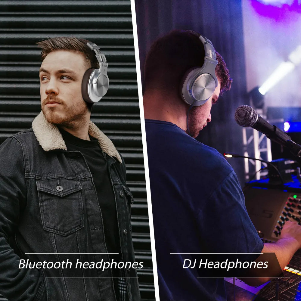 A70 Fusion Wired + Wireless Bluetooth 5.2 Headphones For Phone With Mic Over Ear Studio DJ Headphone Recording Headset
