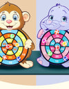 Children Sticky Ball Dart Target Board Cartoon Throw Ball Target Sticky Ball Board Interactive Educational Toy Christmas Gift