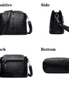 Messenger Bag Luxury Soft Leather Handbag and Purses Women's Bags Designer Famous Brand Female Shoulder Totes