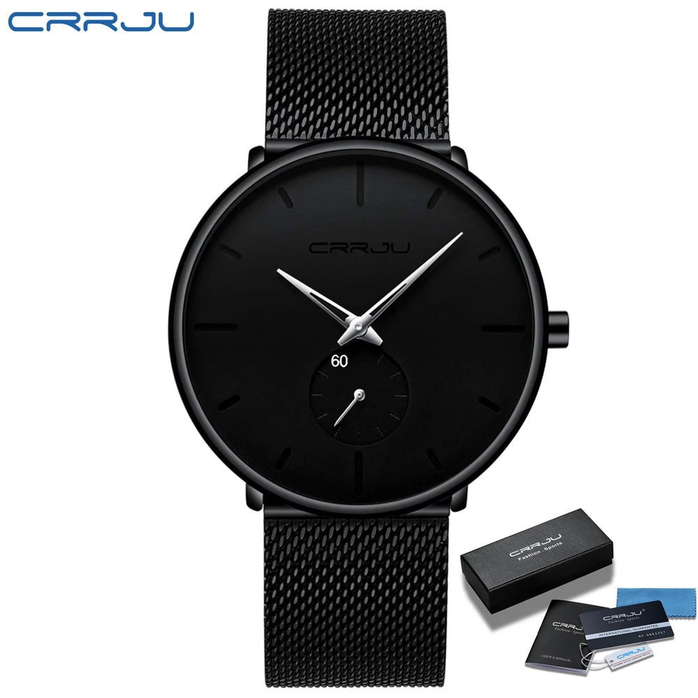 Fashion Blue Men Watch Top Luxury Brand Minimalist Ultra-thin Quartz Watch Casual Waterproof Clock Relogio Masculino