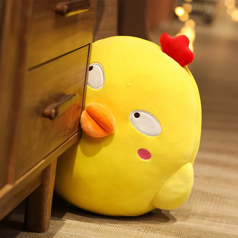 Cute Yellow Chicken Plush Stuffed Animal Soft Pillow