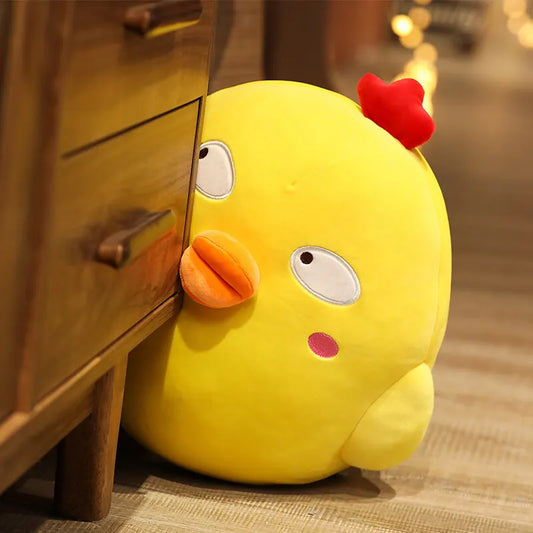 Cute Yellow Chicken Plush Stuffed Animal Soft Pillow