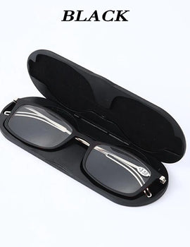 Thin Blue Light Blocking Reading Glasses Eyeglasses Men Women Portable Glasses Farsightedness With Phone Case +3.5+4