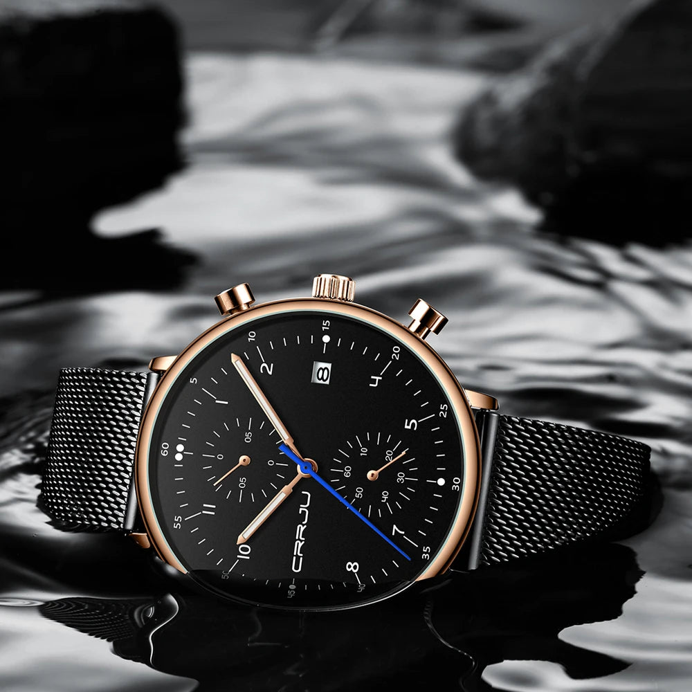 Mens Watch Top Luxury Brand Men Stainless Steel WristWatch Men's Military waterproof Date Quartz watches relogio masculino