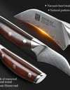 3" Paring Knife Japanese Style Damascus Steel VG-10 Ergonomic Mosaic Rivet Rosewood Handle Fruit Peeling Kitchen Knife