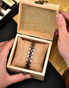 Bracelet Metal Stainless Steel Wood Strap Jewelry