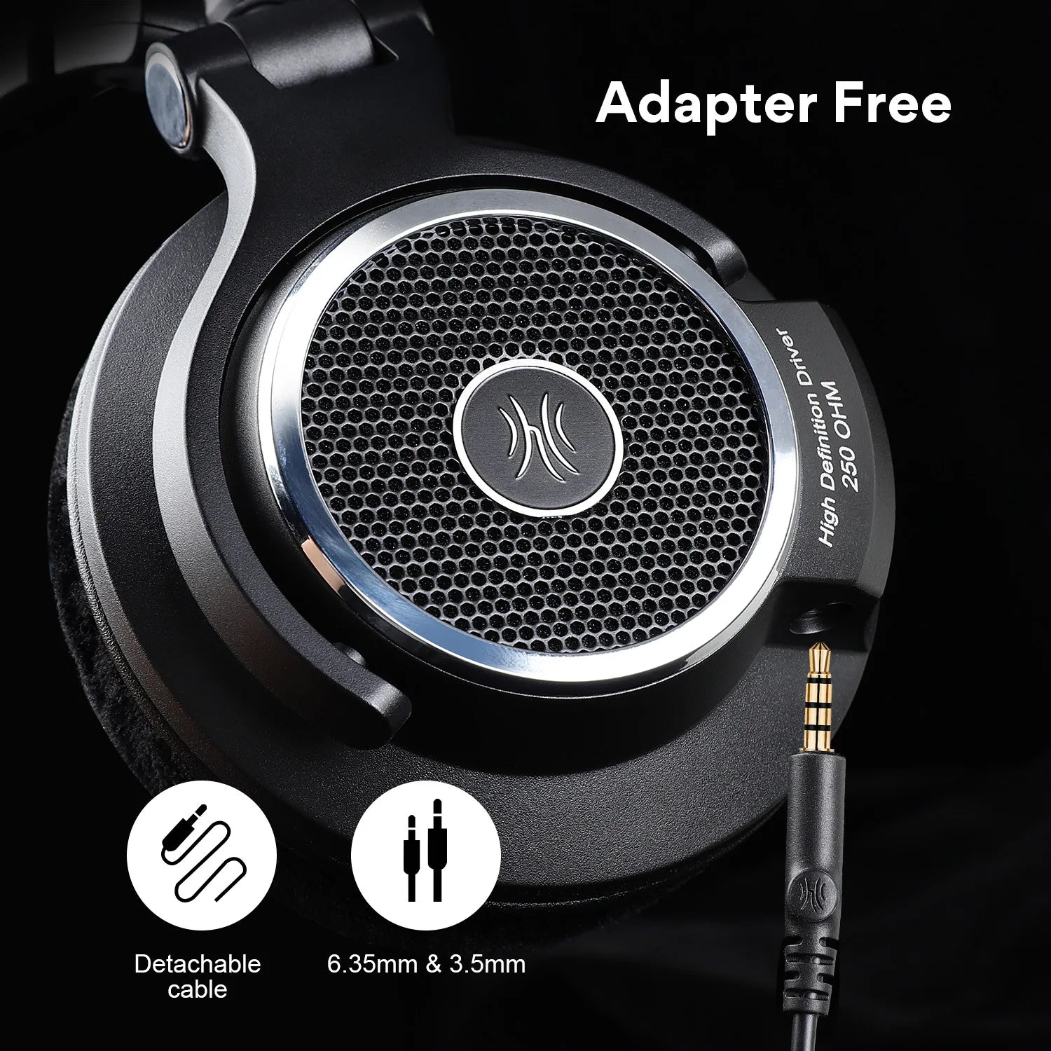 Monitor 80 Open Back Headphones Wired Over Ear 250Ω Audiophile HiFi Headphones Hi-Res Audio Professional Studio Headset