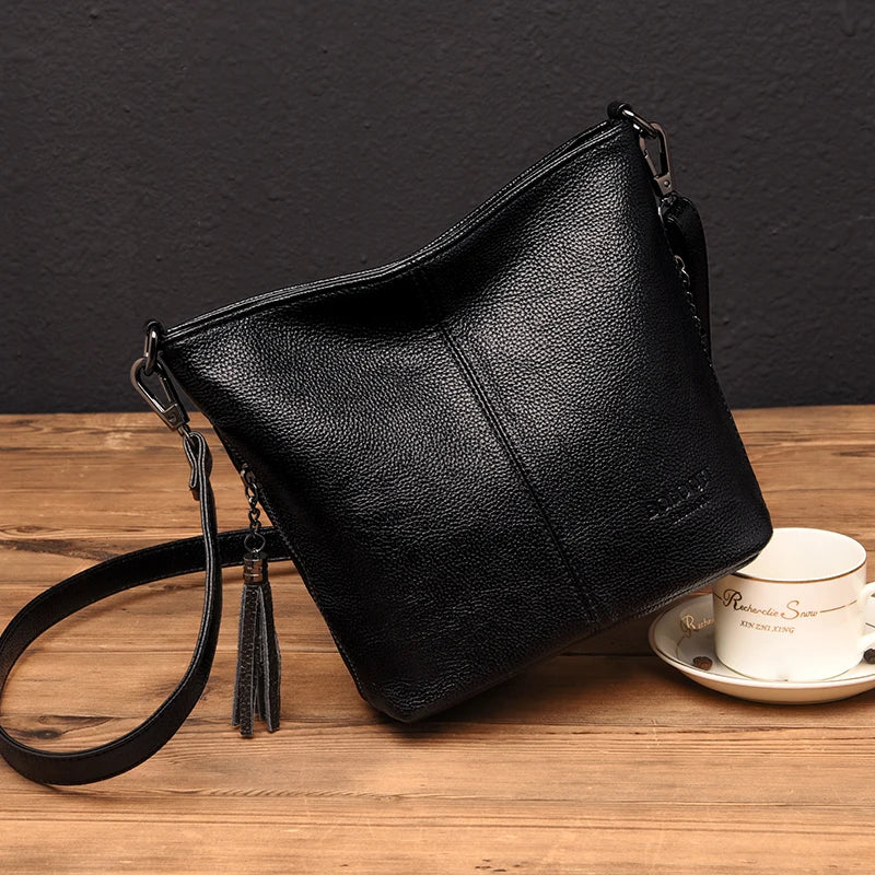 Soft Leather Purse Fashion Women Shoulder Messenger Bag Trend Designer Tassel Bag Luxury Ladies Handbag