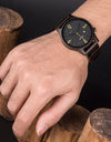 Wooden Wristwatch Wrist Band Man Luxury Calendar Quartz  Simple Date Display Wood Watch