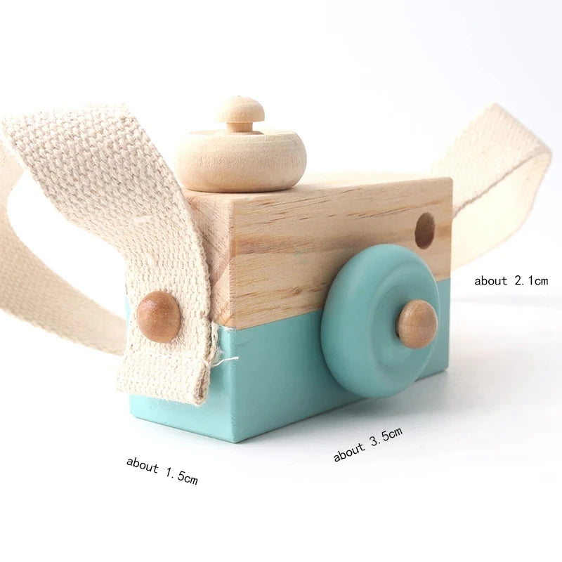 Wooden Fashion Camera Baby Toys Pendant Wooden Pattern Presents Nursing Gift Outdoor Toy Baby's Room Wooden Decoration