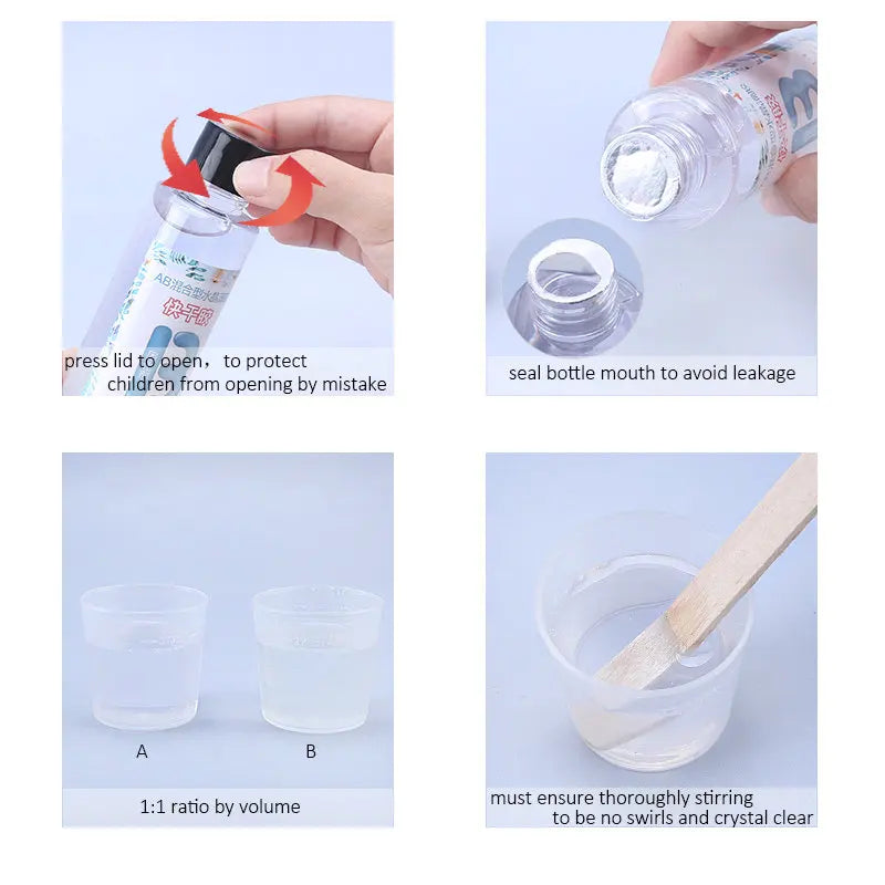 1:1 Clear Epoxy Resin Casting Kit – Crystal Clear Art Resin with Measuring Cups & Accessories