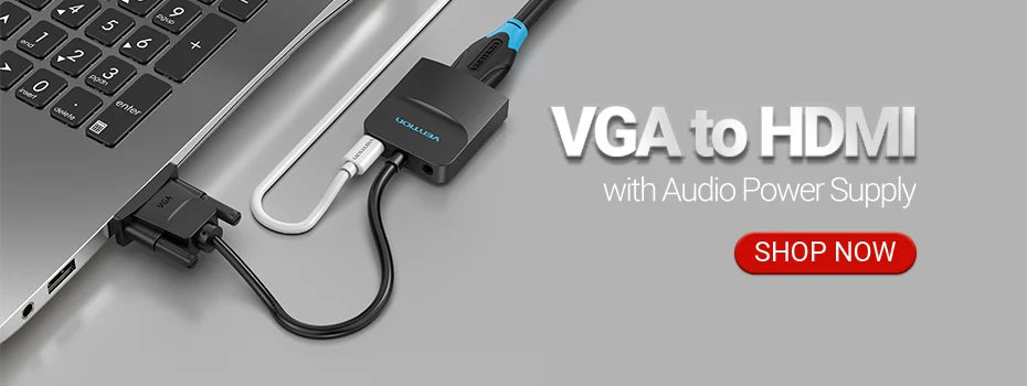 HDMI to VGA Adapter Male to Female Converter 1080P VGA to HDMI With 3.5 Jack Audio Cable for Laptop TV Box HDMI to VGA