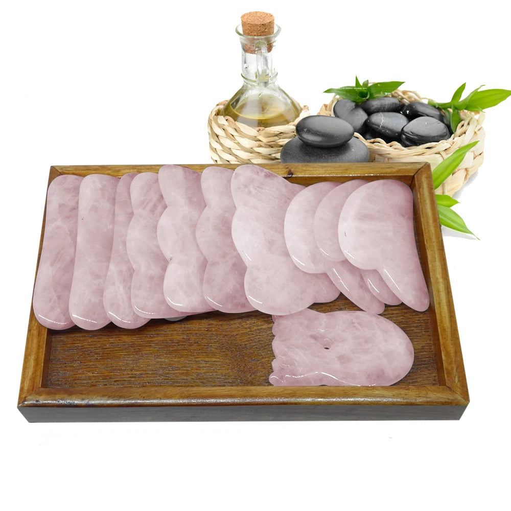 Rose Quartz Roller Slimming Face Massager Lifting Tool Natural Jade Facial Massage Roller Stone Skin Massage Beauty Care GUASHA