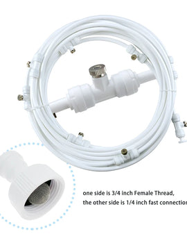 Water Fog Sprayer System Nebulizer Sprinkler Patio Cooling Mist System Garden Watering Irrigation Mister
