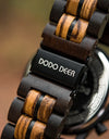 Wood Watch Private Custom Logo Engraving Message Quartz Wristwatches Chronograph