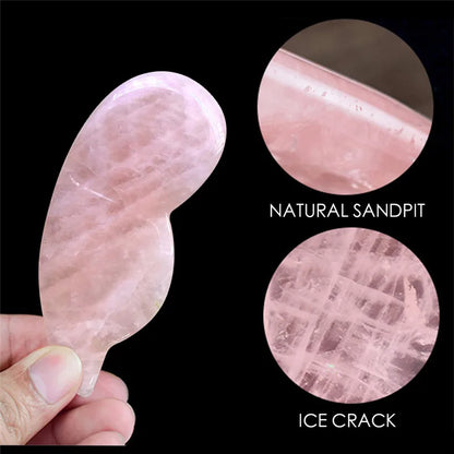 Natural Jade Gua sha Stone Board Massage Rose Quartz Guasha Plate Jade Face Massager Scrapers Tools for Face Neck Back Body