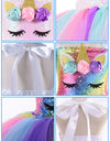 Girl Unicorn Dresses for Girls Tutu Princess Party Dresses with LED Lights Flower Birthday Party Cosplay Costume Girls Clothing