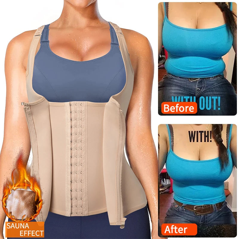 Waist Trainer Under bust Cincher Corset Vest Tummy Control Neoprene Body Shaper Back Support Girdle Shapewear