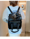 Backpack High Quality Youth PU Leather Backpacks School Shoulder Bag Bagpack