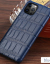 100% Natural Crocodile Leather Phone Case for iPhone 16 15 14 Pro Max 16Pro 15 Plus 15Pro 14Pro Luxury Back Cover