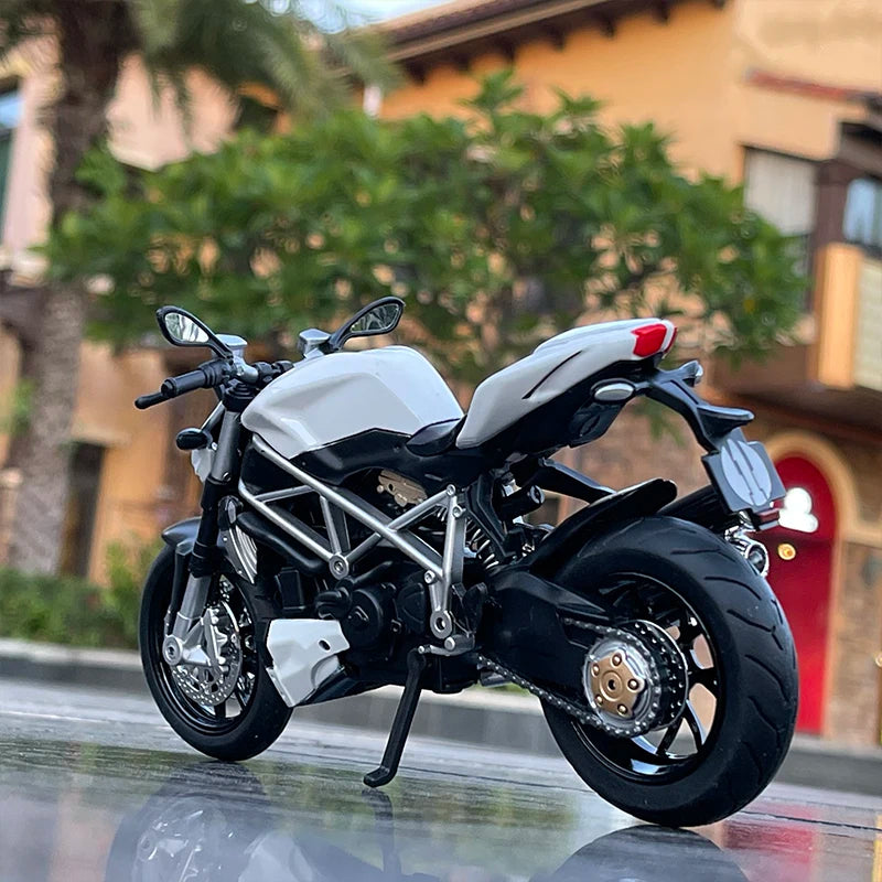 1/12 Streetfighter Alloy Sports Motorcycles Model Diecast Simulation Metal Racing Street Motorcycles Model Sound Light Gift