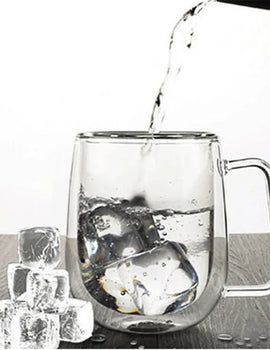 250ml Heat-resistant Double Wall Glass Coffee Mugs With Handle Lemon Tea Milk Cup Water Mug Copo Caneca Criativa