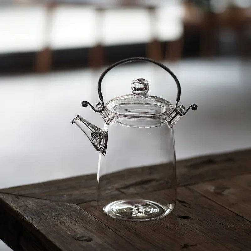 Japanese Handmade Heat Resistant Glass Teapot with Filter