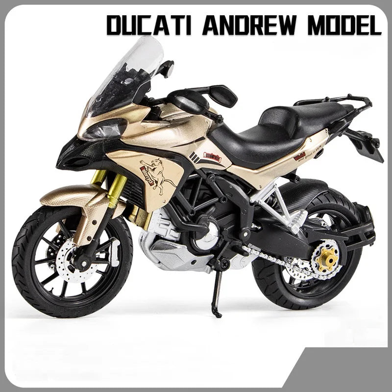 1/12 Ducati MTS Enduro Die Cast Motorcycle Model Toy Vehicle Collection Autobike Shork-Absorber Off Road Autocycle Toys Car