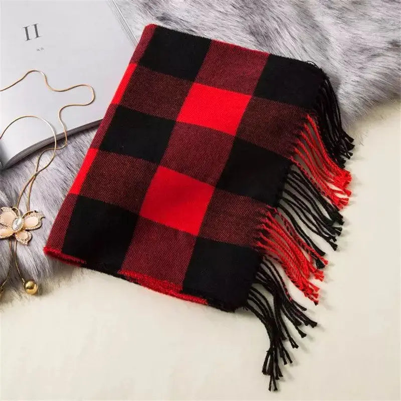 Classic lattice men soft shawl plaid scarves shawl wraps shawl neckerchief headband muffler