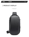 Multifunction USB Crossbody Bag Shoulder Bag Man TPU Waterproof Travel Sling Messenger Pack Chest Bag