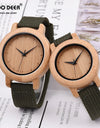 Couple Wood Watches Men Ladies Lightweight Simple Nylon Bracelet Japan Quartz Wristwatch Male