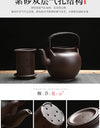 Chinese Purple Clay Tea Pot Chinese Kung Fu Large Capacity With Filter Handle Hand-painted Teapot Kettle Set