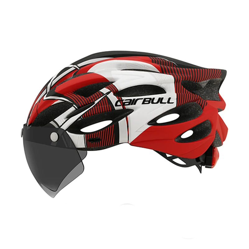 Lightweight LED Cycling Helmet With Visor For Road And Mountain Bike